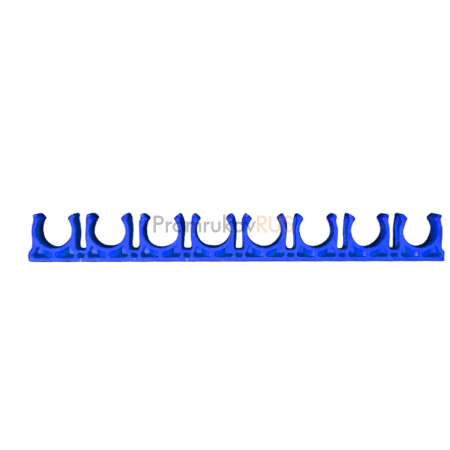 Фотография Гребенка из клипс (20 мм, синий, 8 мест, 10 шт/уп) для сантехнических труб для монтажных пистолетов, артикул GR8KL20-B