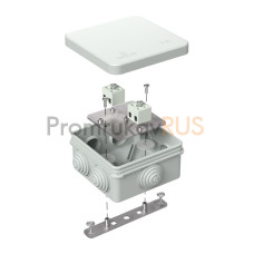 Коробка огнестойкая для о/п 40-0210-FR1.5-4 Е15-Е120 RAL7035 80х80х40 (44 шт/кор)