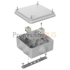 Коробка огнестойкая для о/п 40-0300-FR1.5-4 Е15-Е120 RAL7035 100х100х50 (14 шт/кор)