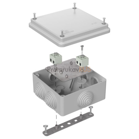 Коробка огнестойкая для о/п 40-0300-FR2.5-4 Е15-Е120 RAL7035 100х100х50 (14 шт/кор)