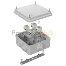 Коробка огнестойкая для о/п 40-0300-FR2.5-8 Е15-Е120 RAL7035 100х100х50 (14 шт/кор)