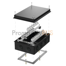 Коробка огнестойкая для о/п 40-0330-FR2.5-40 Е15-Е120 RAL9005 260х175х90 (7 шт/кор)