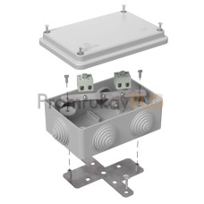 Коробка огнестойкая для о/п 40-0340-FR1.5-4 Е15-Е120 RAL7035 120х80х50 (23 шт/кор)