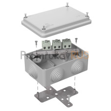 Коробка огнестойкая для о/п 40-0340-FR2.5-6 Е15-Е120 RAL7035 120х80х50 (23 шт/кор)