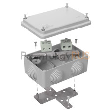Коробка огнестойкая для о/п 40-0340-FR6.0-4 Е15-Е120 RAL7035 120х80х50 (23 шт/кор)