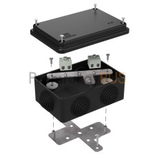 Коробка огнестойкая для о/п 40-0340-FR2.5-4 Е15-Е120 RAL9005 120х80х50 (23 шт/кор)