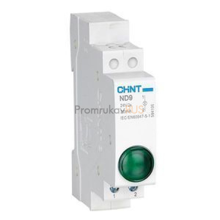 Фотография Индикатор ND9-1/g зеленый, AC/DC230В (LED) (R) CHINT, артикул 594108