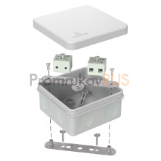 Коробка огнестойкая для о/п двухкомпонентная 60-0210-FR6.0-4 Е15-Е120 RAL7035 80х80х40