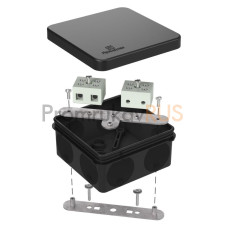 Коробка огнестойкая для о/п двухкомпонентная 60-0210-FR10.0-4 Е15-Е120 RAL9005 80х80х40 (44 шт/кор)