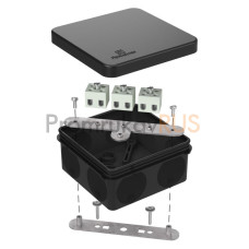 Коробка огнестойкая для о/п двухкомпонентная 60-0210-FR2.5-6 Е15-Е120 RAL9005 80х80х40 (44 шт/кор)