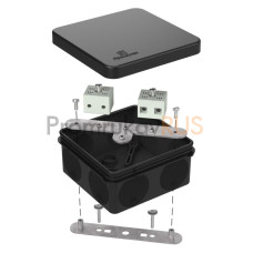 Коробка огнестойкая для о/п двухкомпонентная 60-0210-FR6.0-4 Е15-Е120 RAL9005 80х80х40 (44 шт/кор)