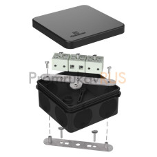 Коробка огнестойкая для о/п двухкомпонентная 60-0210-FR6.0-6 Е15-Е120 RAL9005 80х80х40 (44 шт/кор)