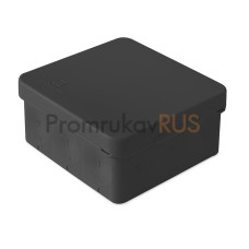 Коробка распределительная 60-0213-9005м для прямого монтажа двухкомпонентная безгалогенная (HF) черная 80х80х40 (8шт/уп.)