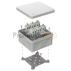 Коробка огнестойкая для о/п двухкомпонентная 60-0300-FR2.5-12 Е15-Е120 RAL7035 100х100х50 (14 шт/кор)
