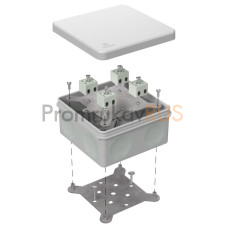 Коробка огнестойкая для о/п двухкомпонентная 60-0300-FR2.5-8 Е15-Е120 RAL7035 100х100х50 (14 шт/кор)
