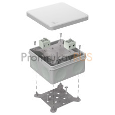 Коробка огнестойкая для о/п двухкомпонентная 60-0300-FR6.0-4 Е15-Е120 RAL7035 100х100х50 (14 шт/кор)