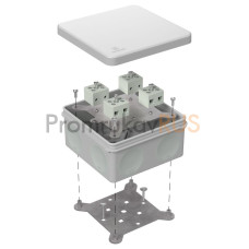 Коробка огнестойкая для о/п двухкомпонентная 60-0300-FR6.0-8 Е15-Е120 RAL7035 100х100х50 (14 шт/кор)