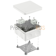 Коробка огнестойкая для о/п двухкомпонентная 60-0300-FR10.0-4 Е15-Е120 RAL9003 100х100х50 (14 шт/уп)