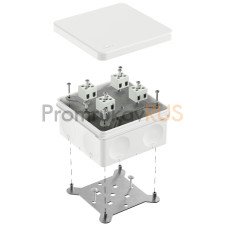 Коробка огнестойкая для о/п двухкомпонентная 60-0300-FR2.5-8 Е15-Е120 RAL9003 100х100х50 (14 шт/уп)