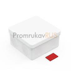 Коробка распределительная 60-0300-9003-ПП для ПМ двухкомпонентная безгалогенная (HF) белая 100х100х50 с противопожарной пластиной (66шт/уп)