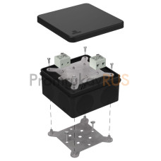Коробка огнестойкая для о/п двухкомпонентная 60-0300-FR6.0-4 Е15-Е120 RAL9005 100х100х50 (14 шт/кор)