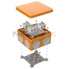 Коробка огнестойкая для о/п двухкомпонентная 60-0300-FR10.0-6 Е15-Е120 RAL2004 100х100х50 (14 шт/кор)