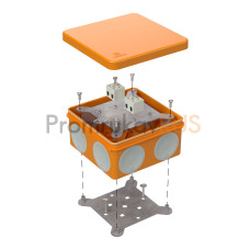 Коробка огнестойкая для о/п двухкомпонентная 60-0300-FR2.5-4 Е15-Е120 RAL2004 100х100х50 (14 шт/кор)