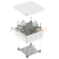 Коробка огнестойкая для о/п двухкомпонентная 60-0303-FR6.0-4 Е15-Е120 RAL9003 100х100х40 (16 шт/кор)