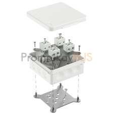 Коробка огнестойкая для о/п двухкомпонентная 60-0303-FR6.0-8 Е15-Е120 RAL9003 100х100х40 (16 шт/кор)