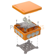 Коробка огнестойкая для о/п двухкомпонентная 60-0303-FR2.5-4 Е15-Е120 RAL2004 100х100х40 (16 шт/кор)