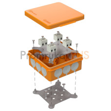 Коробка огнестойкая для о/п двухкомпонентная 60-0303-FR2.5-8 Е15-Е120 RAL2004 100х100х40 (16 шт/кор)