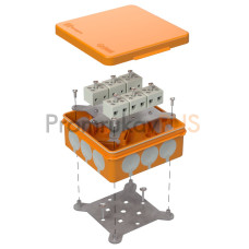 Коробка огнестойкая для о/п двухкомпонентная 60-0303-FR6.0-12 Е15-Е120 RAL2004 100х100х40 (16 шт/кор)