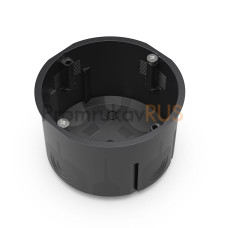 Коробка установочная 60-0710-9005С двухкомпонентная для сплошных стен чёрная 68х47 (210шт/кор)