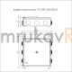 Коробка металлическая черная 200х200х65 (4 шт/кор)