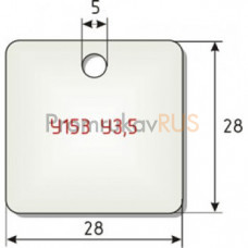 Бирка кабельная У-153 У3,5 для силовых кабелей до 1000 В (250 шт/уп,60 уп/кор)