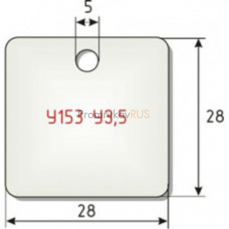 Фотография Бирка кабельная У-153 У3,5 для силовых кабелей до 1000 В (250 шт/уп,60 уп/кор), артикул 77678