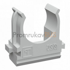 Крепеж-клипса для труб АБС-пластик д25   (10шт/500шт уп/кор) Промрукав