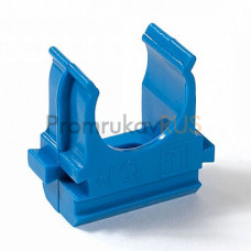 Крепёж-клипса для труб АБС-пластик синяя д40 в малой упаковке (10шт/300шт уп/кор) Промрукав