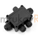 Распределительная коробка 5-вводная IP68 ПА66 40А 450В d5-14 мм 135х96х42 черная