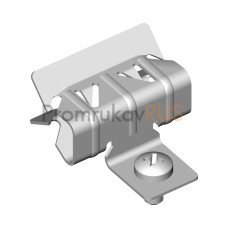 Зажим балочный 15-20 мм с отгибом и винтом М6х9