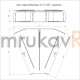 Фотография Угол горизонтальный 45 градусов с крышкой Стандарт 400х100, артикул PR16.0615