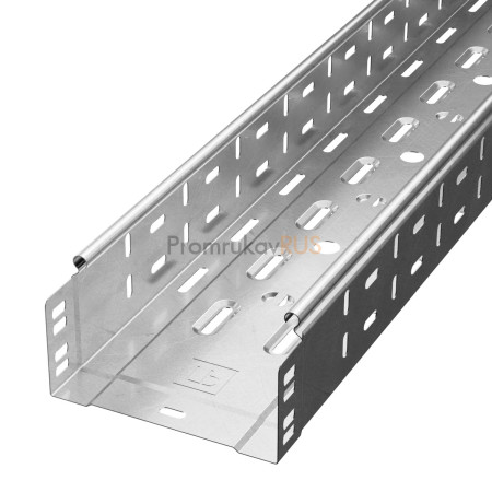 Фотография Лоток перфорированный Стандарт INOX (AISI 304) 150х80х3000 (0,8 мм) (3 м/уп), артикул PR16.2333