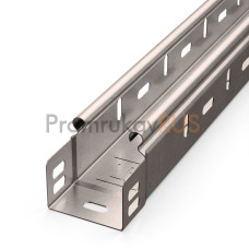 Лоток перфорированный Стандарт INOX (AISI 409) 50х50х3000 (0,7 мм) (24 м/уп)