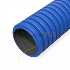 Труба гофрированная двустенная ПНД гибкая тип 450 (SN29) с/з синяя d40 мм (20м/уп) Промрукав