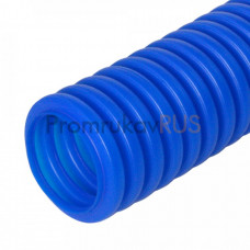 Труба гофрированная ПНД защитная для МПТ (пешель) синяя д63/50,6 (15м/360м уп/пал) Промрукав